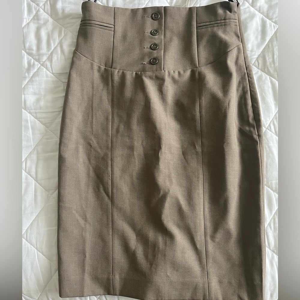 Tan Pencil Skirt